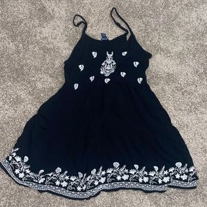 Embroidered mini dress